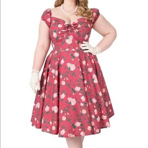 Rose Fifties Swing Dress